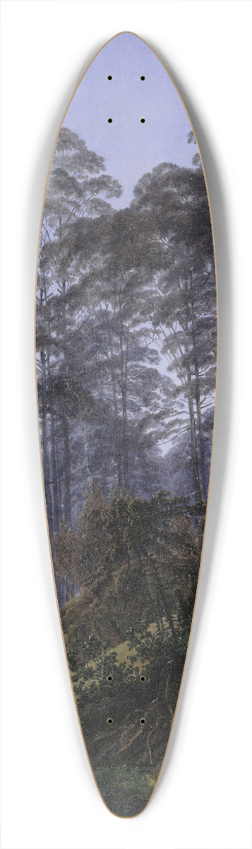 Caspar David Friedrich - Inside the forest in the moonlight 39.3 inch art pintail longboard deck