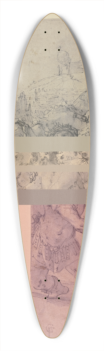 Caspar Fraisinger - Divestment of Christ 39.3 inch art pintail longboard deck