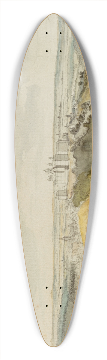 Caspar Wolf - Blick ber Bensberg mit dem Neuen Schloss in die Rheinebene 39.3 inch art pintail longboard deck