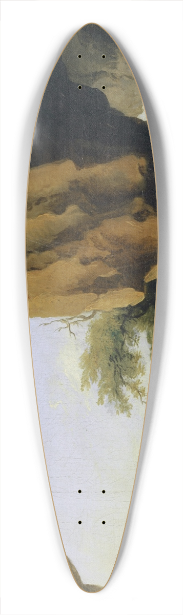 Caspar Wolf - Landscape with Beatus Cave 39.3 inch art pintail longboard deck