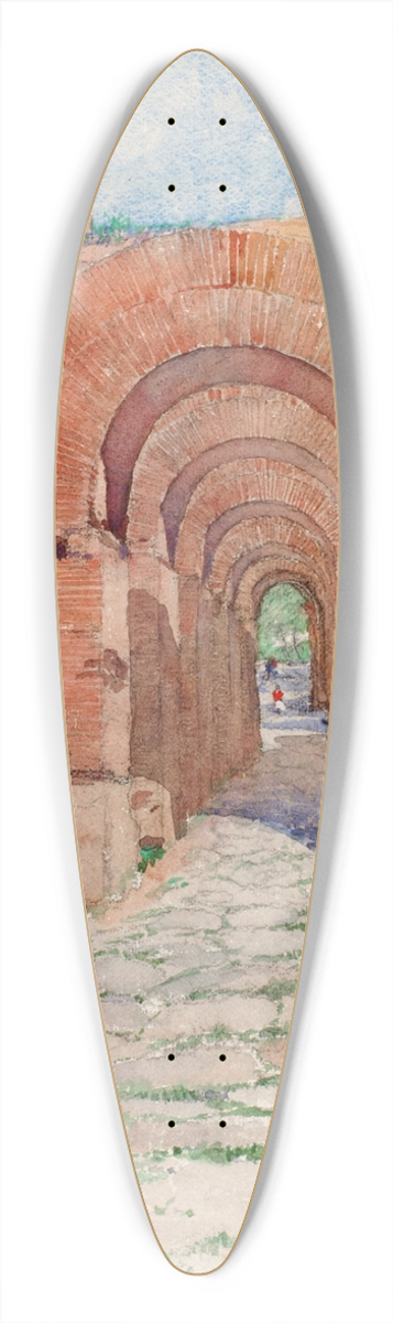 Cass Gilbert - Arches of Palace of Nero 39.3 inch art pintail longboard deck