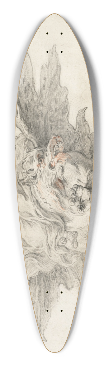 Charles-Antoine Coypel - Armida on a dragon 39.3 inch art pintail longboard deck