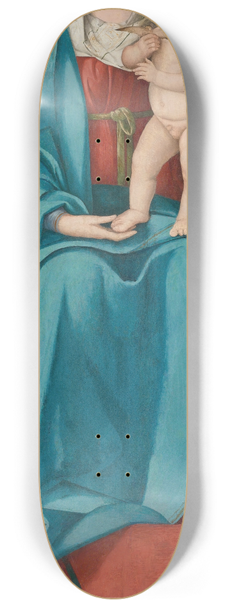 Boccaccio Boccaccino - The Madonna And Child Enthroned With A Donor 8.25 inch art skate deck