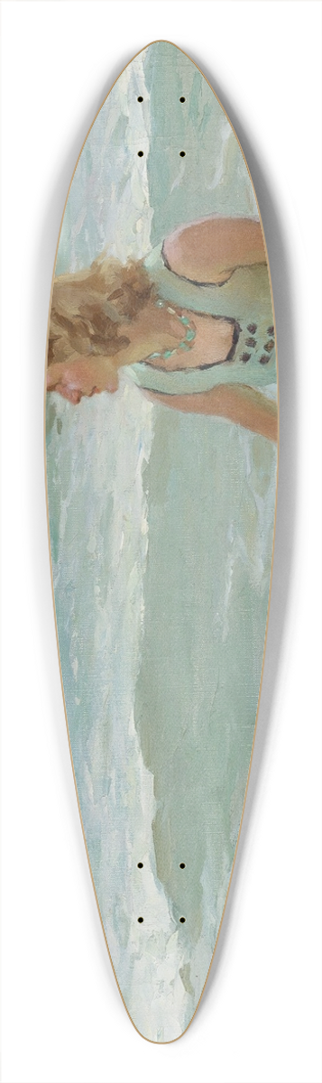 Charles Atamian - On The Beach 39.3 inch art pintail longboard deck
