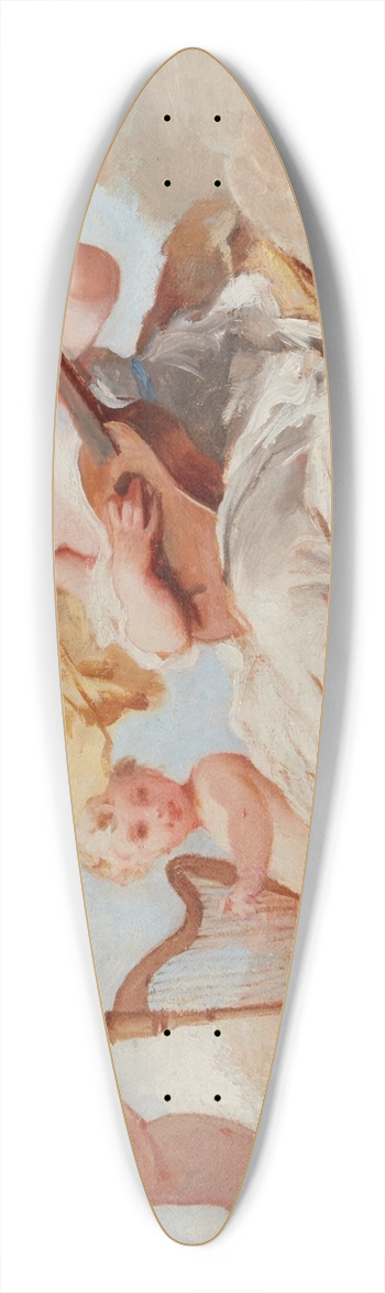 Charles Chaplin - Allegory of Music 39.3 inch art pintail longboard deck
