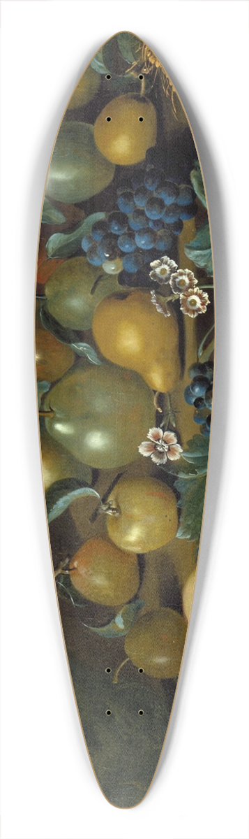 Charles Collins - A Still Life of Pears, Peaches and Grapes 39.3 inch art pintail longboard deck