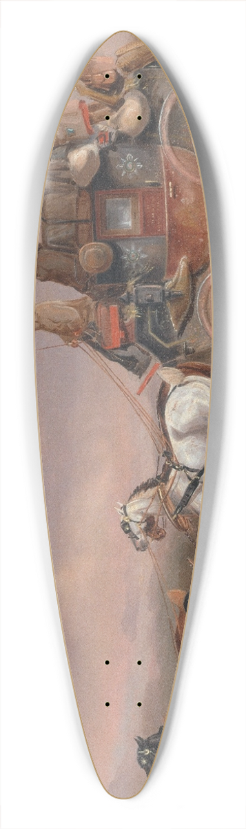 Charles Cooper Henderson - Mail Coaches on the Road- the Louth-London Royal Mail progressing at Speed 39.3 inch art pintail longboard deck