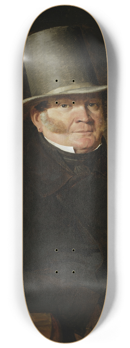 Bonawentura Dbrowski - Portrait of Pawe Pellizzaro, owner of a store with prints in Warsaw 8.25 inch art skate deck