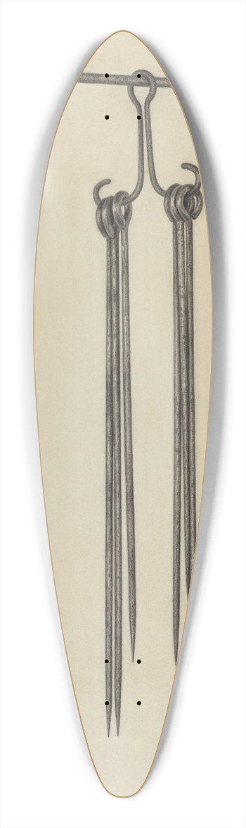 Charles Cullen - Skewers and Holder 39.3 inch art pintail longboard deck