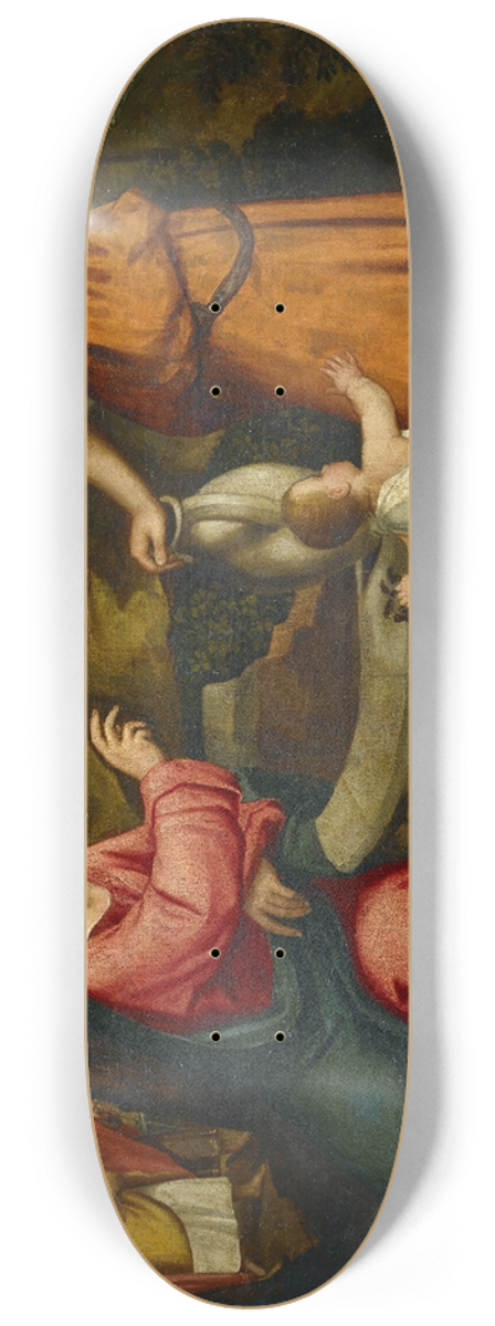 Bonifacio Veronese - Christ and the Samaritan Woman at the Fountain of Jacob at Sichar 8.25 inch art skate deck