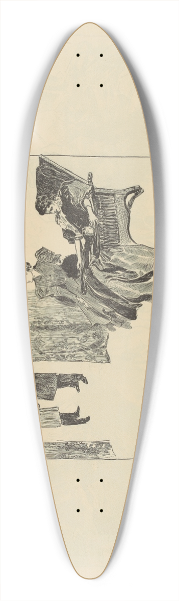 Charles Dana Gibson - A consultation 39.3 inch art pintail longboard deck
