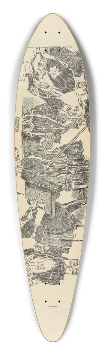 Charles Dana Gibson - A council of war in the days to come 39.3 inch art pintail longboard deck