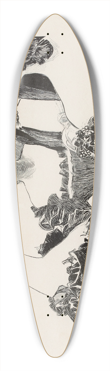 Charles Dana Gibson - After Dinner 39.3 inch art pintail longboard deck