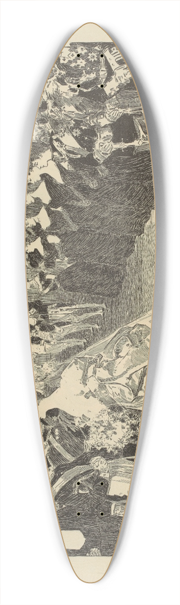 Charles Dana Gibson - After presentation 39.3 inch art pintail longboard deck
