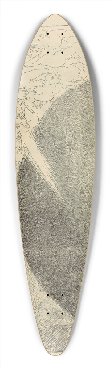 Charles Dana Gibson - After the quarrel 39.3 inch art pintail longboard deck