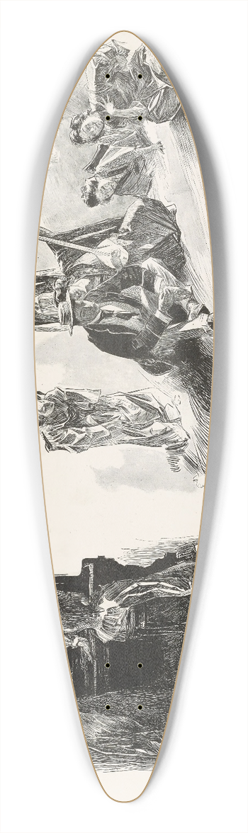 Charles Dana Gibson - Alls well that ends well 39.3 inch art pintail longboard deck