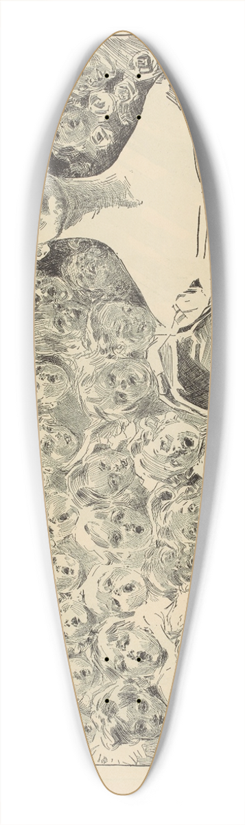 Charles Dana Gibson - A love song 39.3 inch art pintail longboard deck