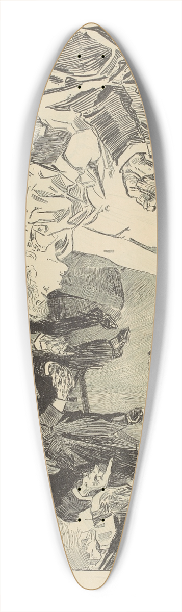 Charles Dana Gibson - An after-dinner relief 39.3 inch art pintail longboard deck