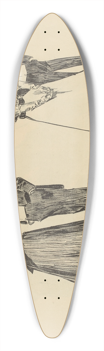 Charles Dana Gibson - A new addition 39.3 inch art pintail longboard deck