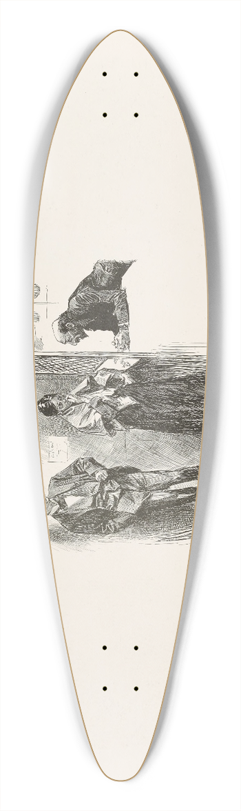 Charles Dana Gibson - At the golden sun 39.3 inch art pintail longboard deck