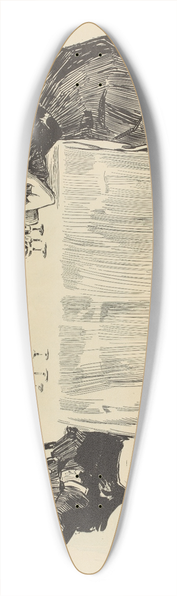 Charles Dana Gibson - At the Savoy 39.3 inch art pintail longboard deck