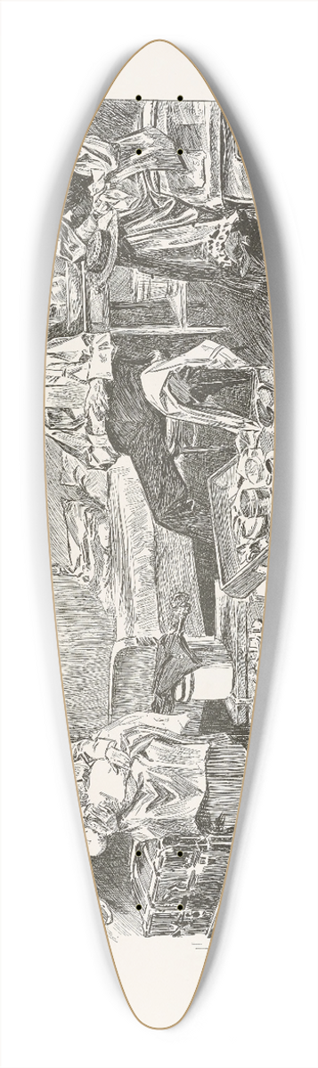 Charles Dana Gibson - At the summer hotel 39.3 inch art pintail longboard deck