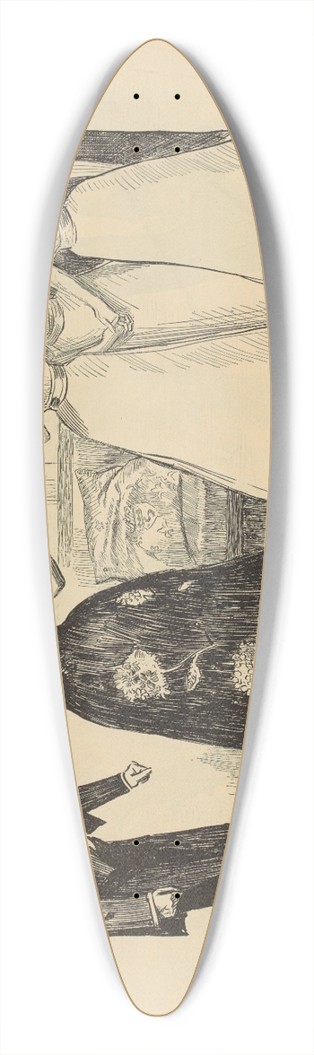 Charles Dana Gibson - Awful predicament 39.3 inch art pintail longboard deck