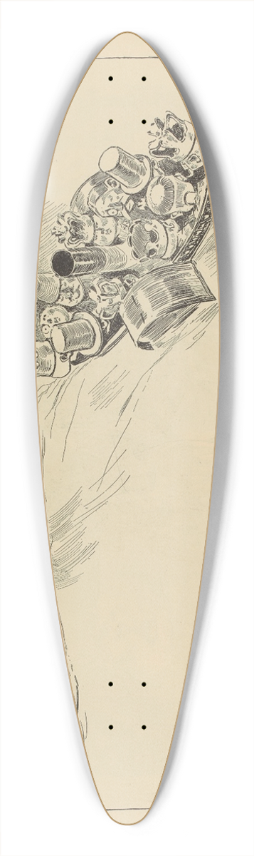 Charles Dana Gibson - Cheer up, girls! 39.3 inch art pintail longboard deck