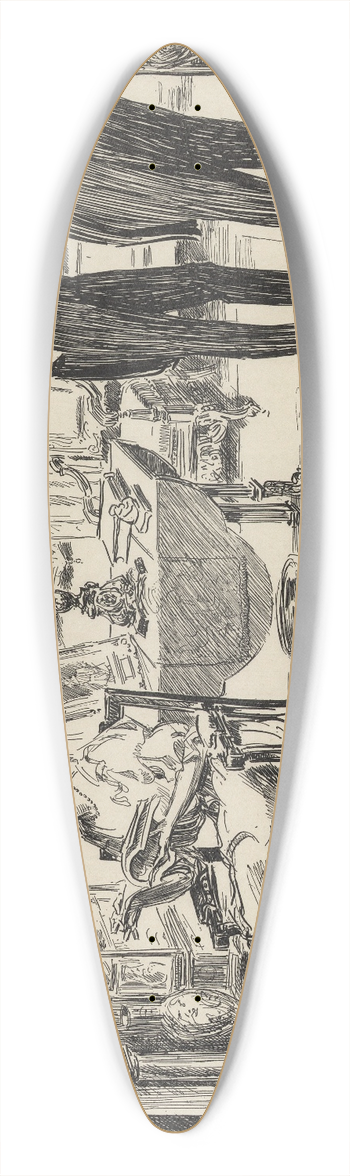 Charles Dana Gibson - Every man to his taste 39.3 inch art pintail longboard deck