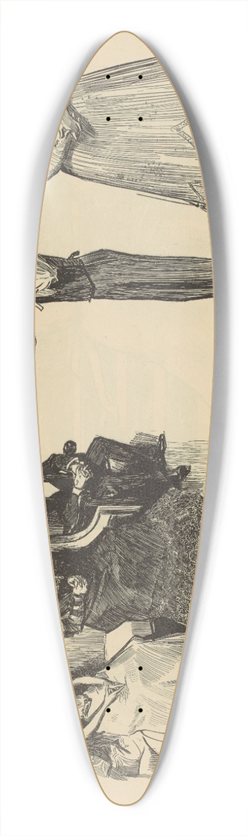 Charles Dana Gibson - He doubted it 39.3 inch art pintail longboard deck