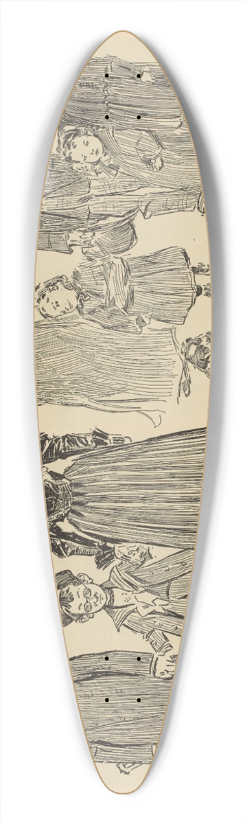 Charles Dana Gibson - Her punishment 39.3 inch art pintail longboard deck