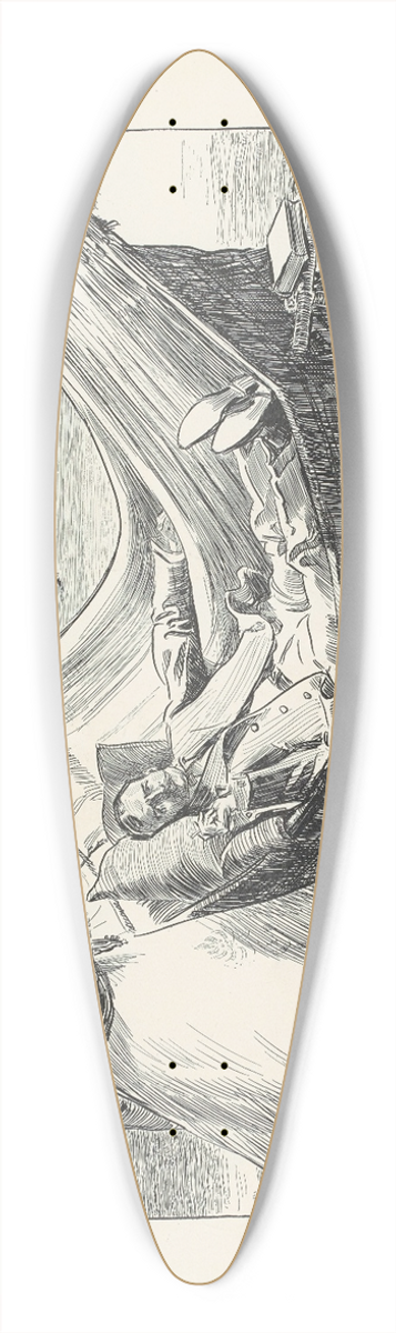Charles Dana Gibson - Honeymooning 39.3 inch art pintail longboard deck