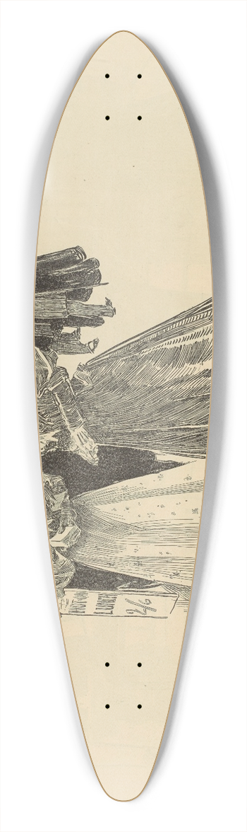 Charles Dana Gibson - Hyde park corner 39.3 inch art pintail longboard deck