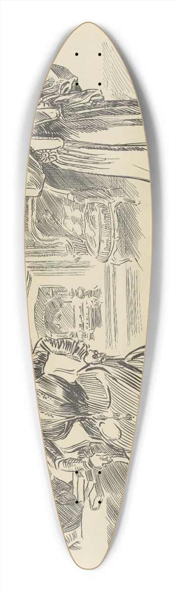 Charles Dana Gibson - If the Duke proposes what shall i do 39.3 inch art pintail longboard deck