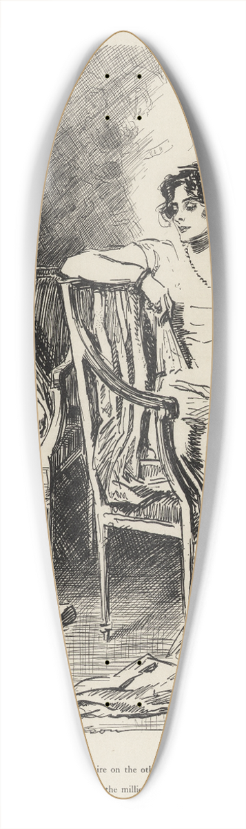 Charles Dana Gibson - I had a poet on one side and millionaire on the other 39.3 inch art pintail longboard deck