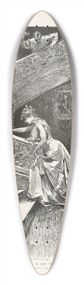 Charles Dana Gibson - In leap year  Let hubby do the sitting up 39.3 inch art pintail longboard deck