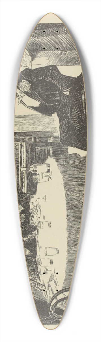 Charles Dana Gibson - In the meantime 39.3 inch art pintail longboard deck
