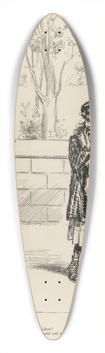 Charles Dana Gibson - Little Sister; A Widow, Whats a Widow 39.3 inch art pintail longboard deck
