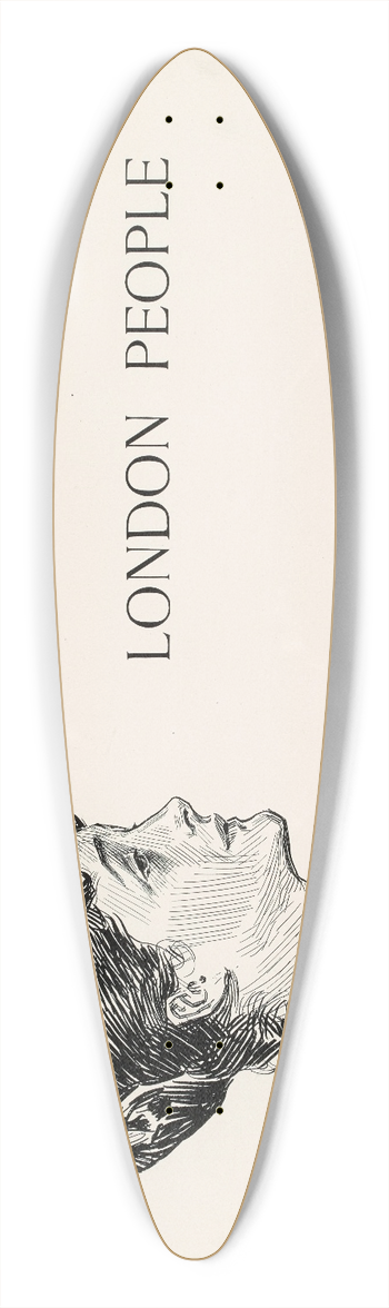Charles Dana Gibson - London People 39.3 inch art pintail longboard deck