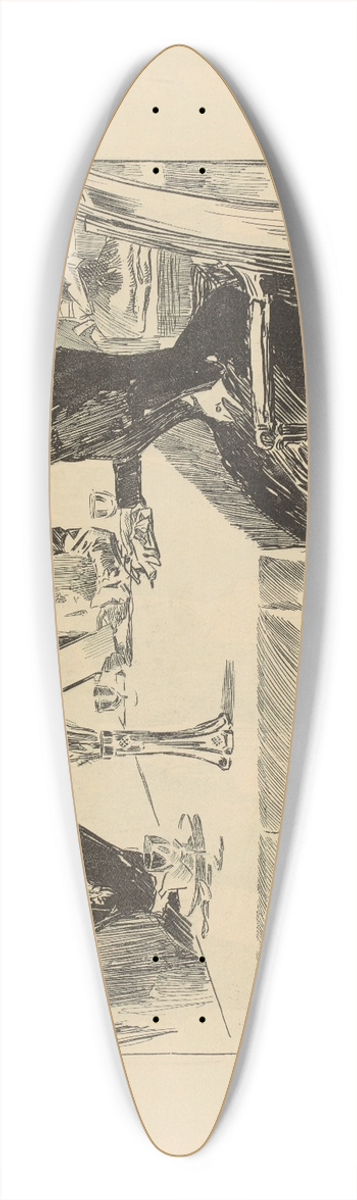 Charles Dana Gibson - Luncheon 39.3 inch art pintail longboard deck