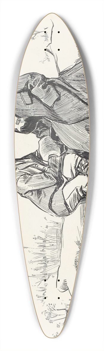 Charles Dana Gibson - Melting 39.3 inch art pintail longboard deck