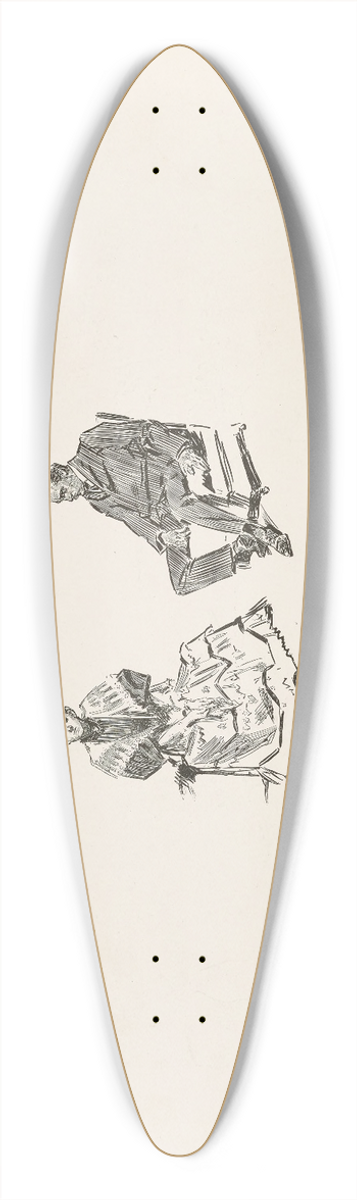 Charles Dana Gibson - Not a flatterer 39.3 inch art pintail longboard deck