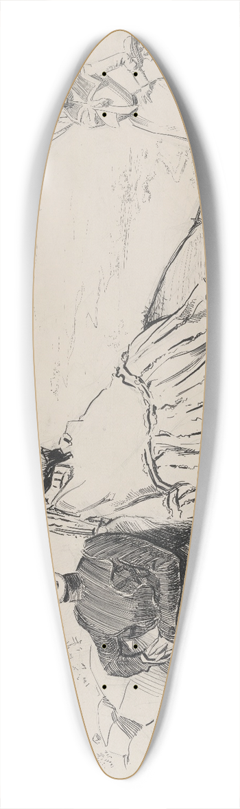 Charles Dana Gibson - Picturesque America, anywhere in the mountains 39.3 inch art pintail longboard deck