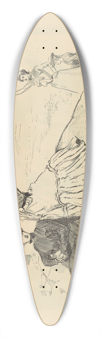 Charles Dana Gibson - Picturesque America 39.3 inch art pintail longboard deck