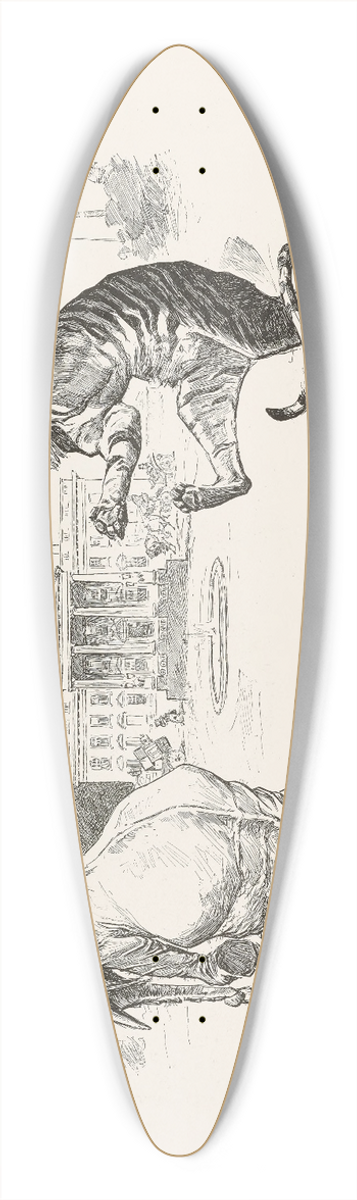 Charles Dana Gibson - Revised 39.3 inch art pintail longboard deck
