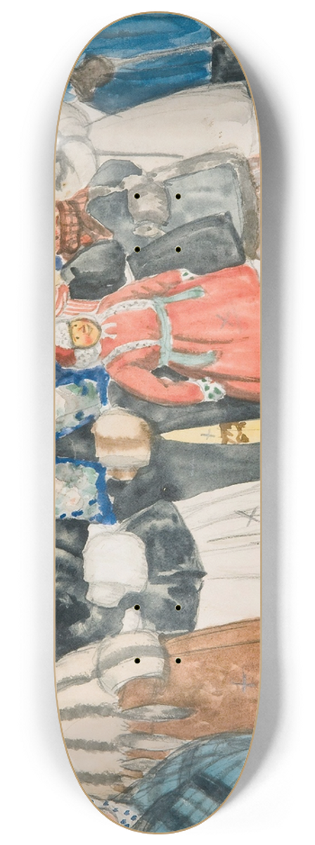 Boris Kustodiev - DesignFor The Spectators In The Power Of The Fiend 8.25 inch art skate deck