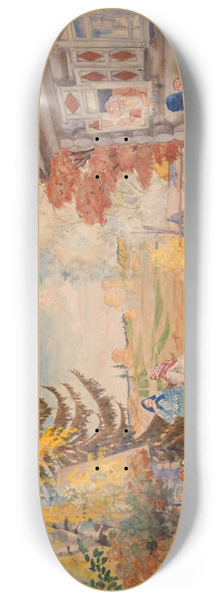Boris Kustodiev - Peasant Women (Neverov) 8.25 inch art skate deck