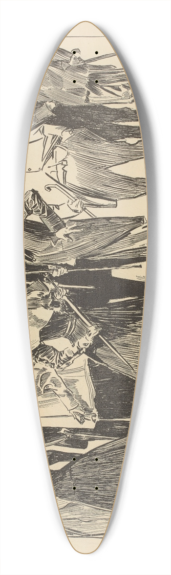 Charles Dana Gibson - Some professional people 39.3 inch art pintail longboard deck