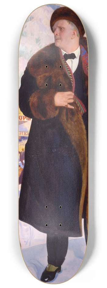 Boris Kustodiev - Portrait of Fyodor Chaliapin 8.25 inch art skate deck