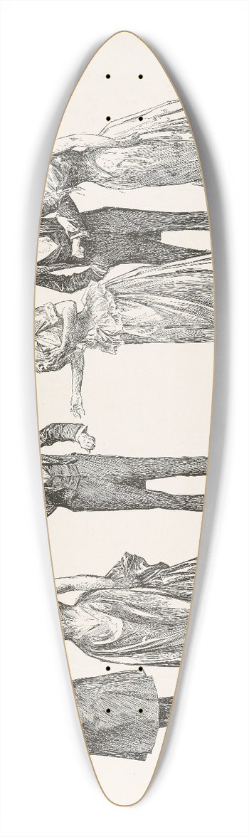 Charles Dana Gibson - That delicious moment. 39.3 inch art pintail longboard deck